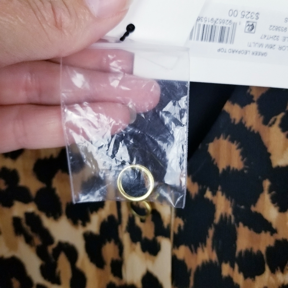 Milly Greer Leopard Print Blouse Top NWT - Picture 9 of 15